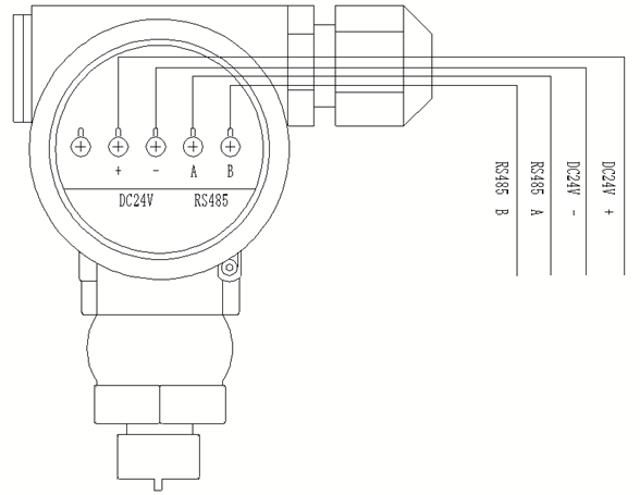 智能消防水源液位变送器接线图